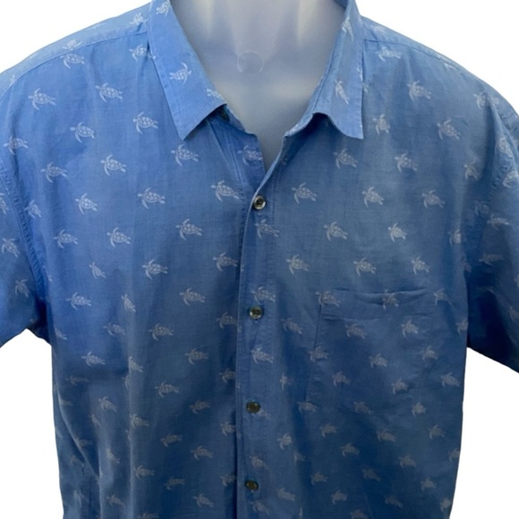 TORI RICHARD Honolulu Aloha Hawaiian Honu Sea Turtle Collared Shirt Men XL - Picture 2 of 6